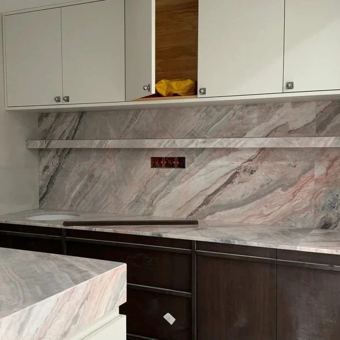Four Seasons Pink Marble Large Plate