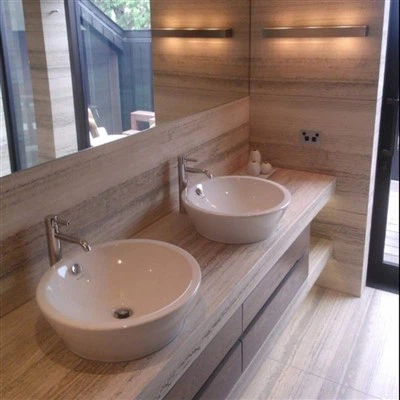 Sinine hõbedane travertiiniplaat